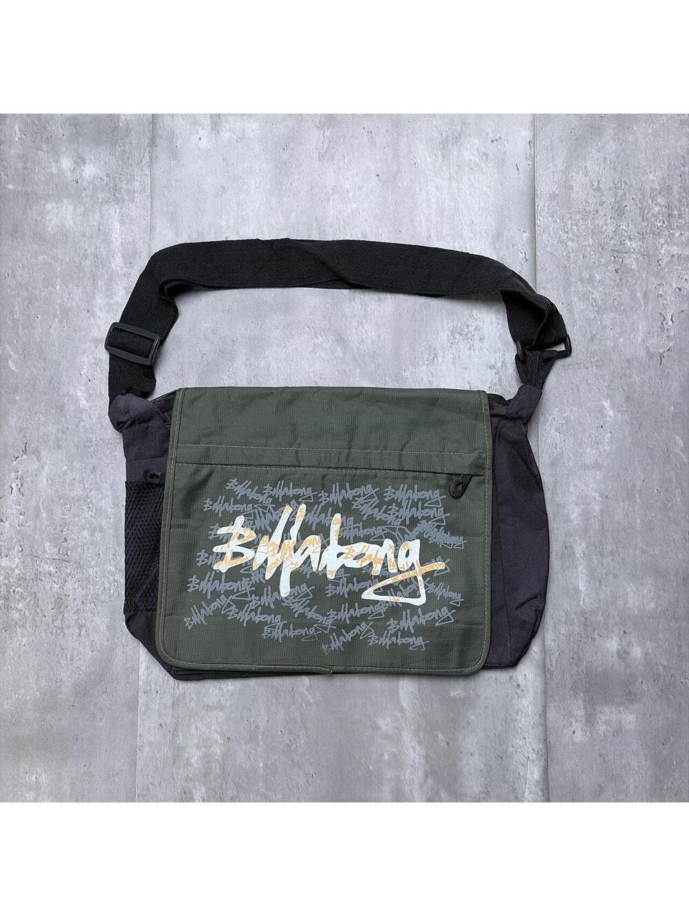 Y2K Khaki Billabong Surf Grungr Deadstock Messenger Bag